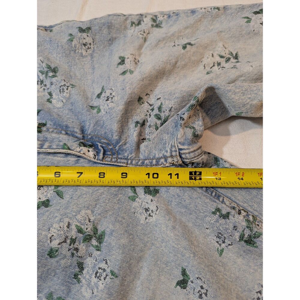 Wild Fable Floral Print Jeans Womens 29x31 90s Relaxed Straight Acid Wash Denim - Picture 6 of 7